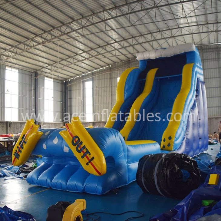 18ft Wave Wipe Out Inflatable Water Slide