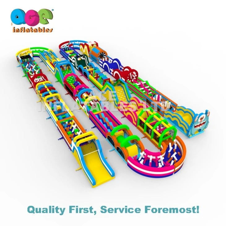 Long giant inflatable obstacle course6
