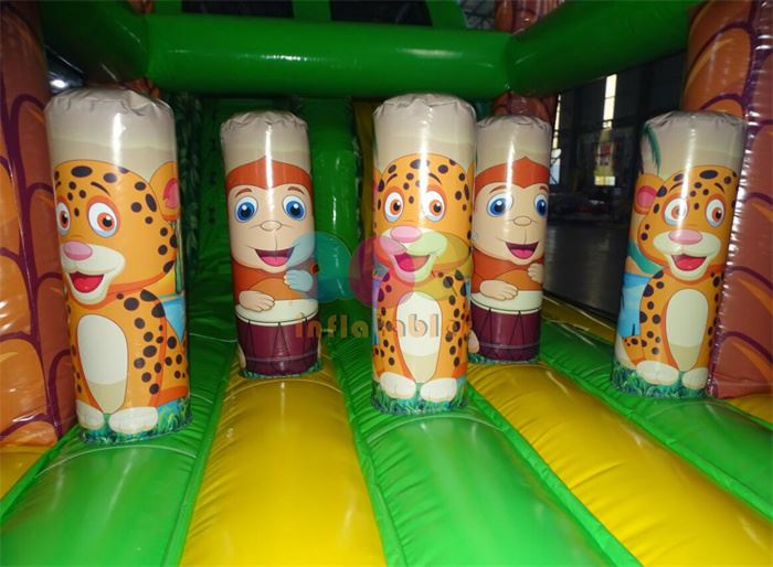Jungle Theme Inflatable Obstacle Course